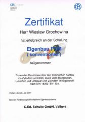 CES Zertifikat Wieslaw Grochowina